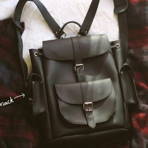 large leather backpack NWT